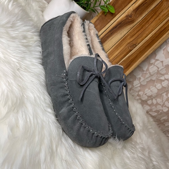 UGG Gray Charcoal Corvin Loafer Slippers size 12 - Picture 7 of 10